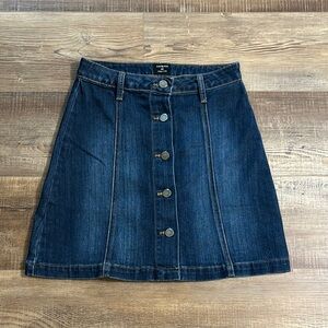 Just Black Denim Blue A-line Mini Skirt Casual